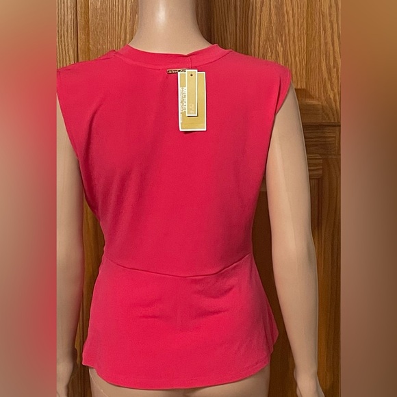 Michael Kors Women's Ring-Trim Twist-Front Top - Picture 4 of 4